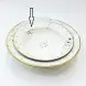 #KK1258-WT; Ceramic deep plate 7.5 inches