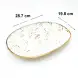 #KK1265-WT; Ceramic oval plate 29x20cm