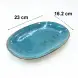 #KK1272-BL; Ceramic oval pate 23x16.5cm