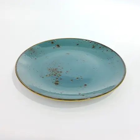 #KK1296-BL; Ceramic plate 8.25 inches..