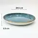 #KK1319-BL; Ceramic round plate 8 inches