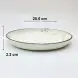 #KK1319-WT; Ceramic round plate 8 inches