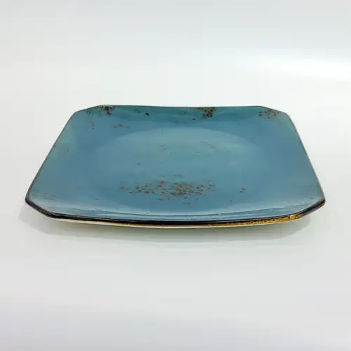 #KK1333-BL; Ceramic square plate 26x26cm