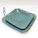 #KK1333-BL; Ceramic square plate 26x26cm
