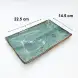 #KK1364-BL; Ceramic rectangular plate 22.5x14.5cm