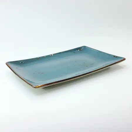 #KK1364-BL; Ceramic rectangular plate 22..