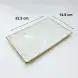 #KK1364-WT; Ceramic rectangular plate 22.5x14.5cm