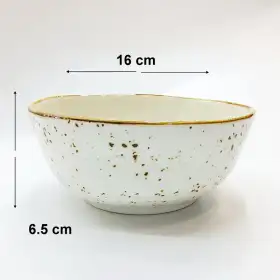 #KK1388-WT; Ceramic bowl 6 inches