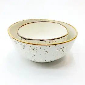 #KK1388-WT; Ceramic bowl 6" #WT