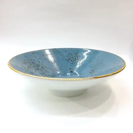 #KK1401-BL; Ceramic bowl 9.75 inches..
