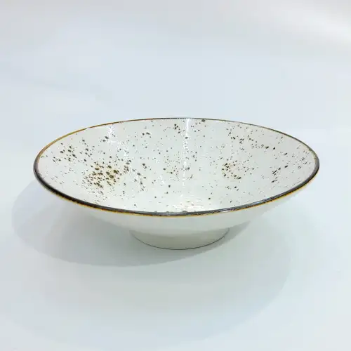 #KK1401-WT; Ceramic bowl 9.75 inches