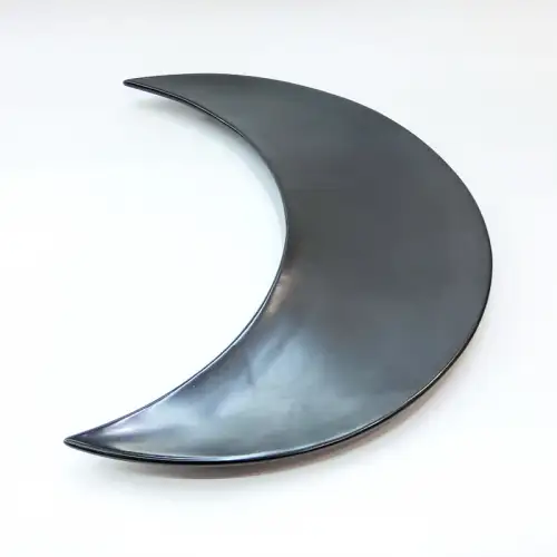 #KK2605-BK; Ceramic 10 inches moon plates