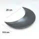 #KK2605-BK; Ceramic 10 inches moon plates