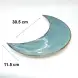 #KK2612-BL; Ceramic 12 inches moon plate