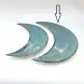 #KK2612-BL; Ceramic 12 inches moon plate
