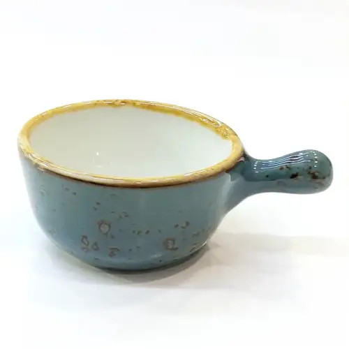 #KK2711-BL; Ceramic sauce dish 8.3cm