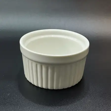 #KK2728-CW; Ceramic sauce dish 3 inches..