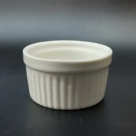 #KK2735-CW; Ceramic sauce dish 2.5 inche..