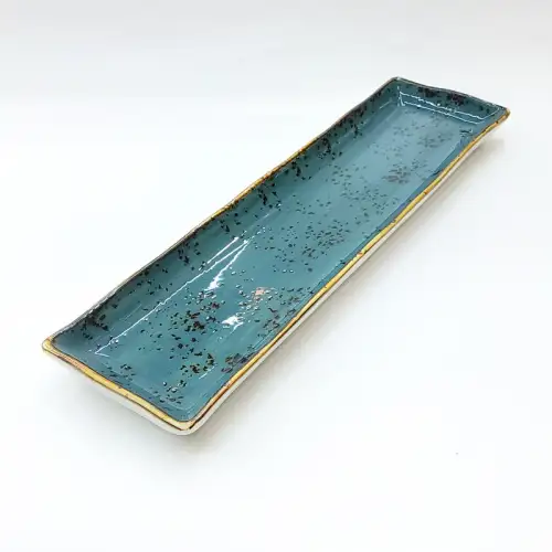 #KK2780-BL; Ceramic 14 inches rectangular plate