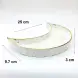 #KK2803-WT; Ceramic 10 inches moon deep plate