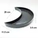 #KK2810-BK; Ceramic 12 inches moon deep plate