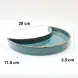 #KK2810-BL; Ceramic 12 inches moon deep plate
