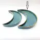 #KK2810-BL; Ceramic 12 inches moon deep plate