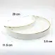 #KK2810-WT; Ceramic 12 inches moon deep plate
