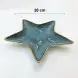 #KK2834-BL; Ceramic 8 inches star plate