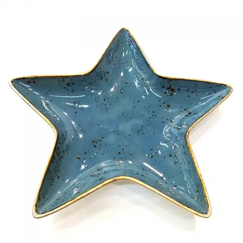 #KK2834-BL; Ceramic 8 inches star plate