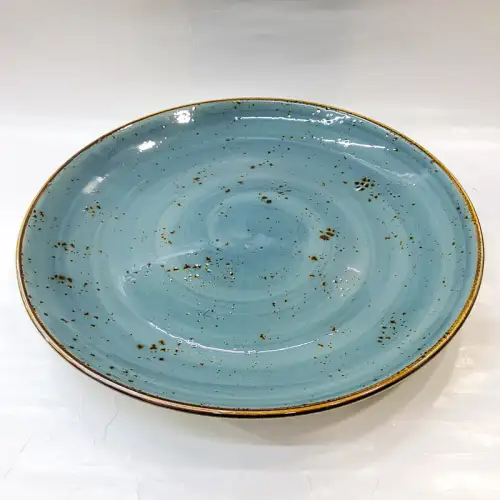 #KK3503-BL; Ceramic 12 inches plate