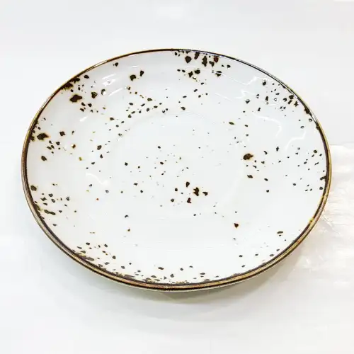 #KK4968-WT; Ceramic saucer plate