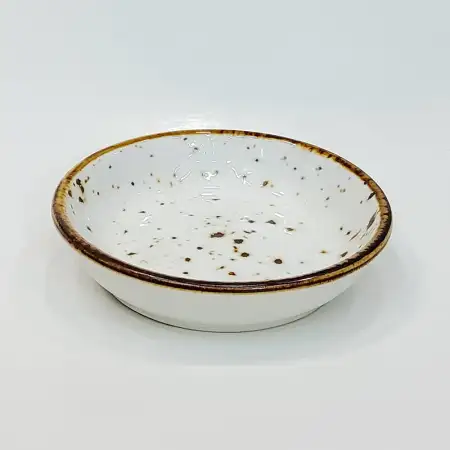 #KK6062-WT; Ceramic sauce dish 9cm..