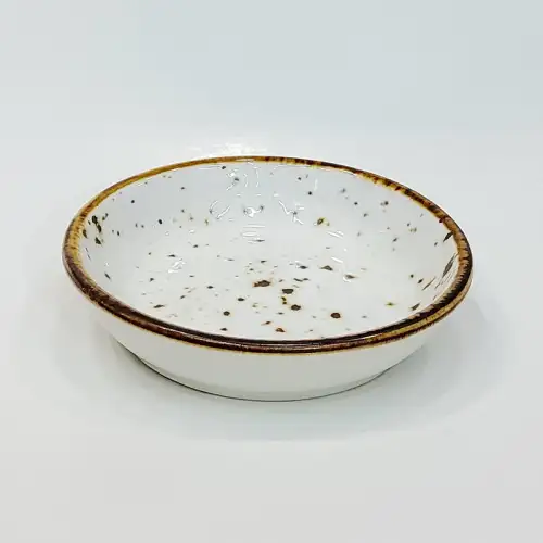#KK6062-WT; Ceramic sauce dish 9cm