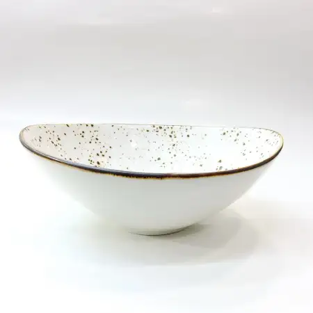 #KK6130-WT; Ceramic 7.5 inches bowl..