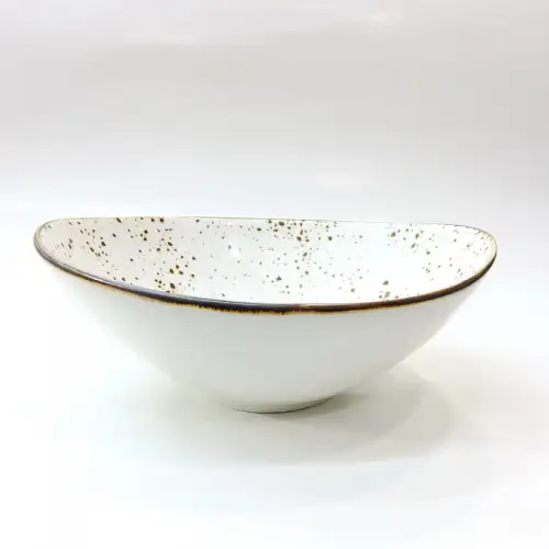 #KK6130-WT; Ceramic 7.5 inches bowl