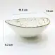#KK6147-WT; Ceramic bowl 6.25 inches