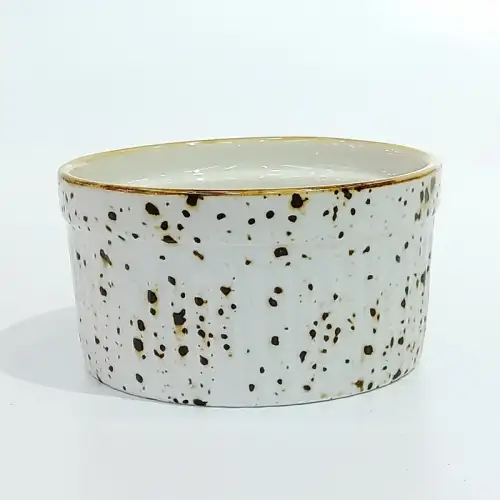 #KK6192-WT ; Ceramic bowl 3.5 inches