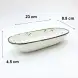 #KK6215-WT; Ceramic 9 inches oval deep plate