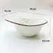 #KK7199-WT; Ceramic oval bowl 6.25 inches