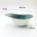 #KK7205-BL; Ceramic oval bowl 7.25 inches