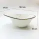 #KK7205-WT; Ceramic oval bowl 7.25 inches