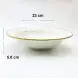 #KK7243-WT; Ceramic deep plate 9 inches