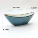 #KK7250-BL; Ceramic boat shape bowl 6.75 inches