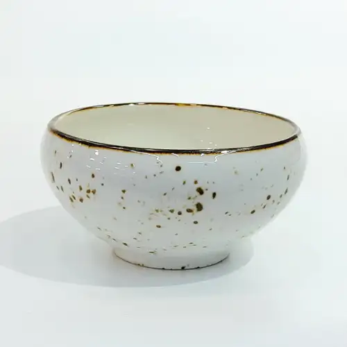 #KK8219-WT; Ceramic 4 inches bowl