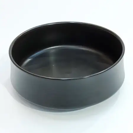 #KK8233-BK; Ceramic deep round 15cm bowl..