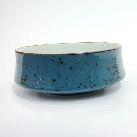#KK8233-BL; Ceramic deep round 15cm bowl..