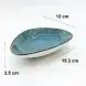 #KK8677-BL; Ceramic 6 inches' triangle plate