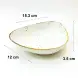#KK8677-WT; Ceramic 6 inches triangle plate