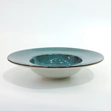 #KK9001-BL; Ceramic 8 inches pasta plate..